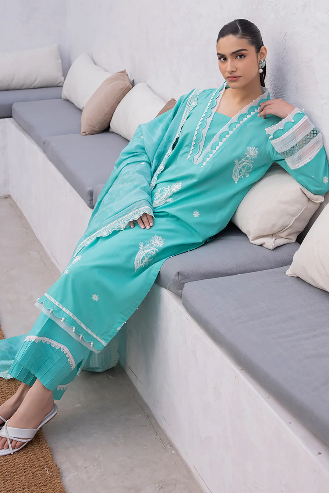 Embroidered Shirt Shalwar Dupatta - 1147 - Image 2