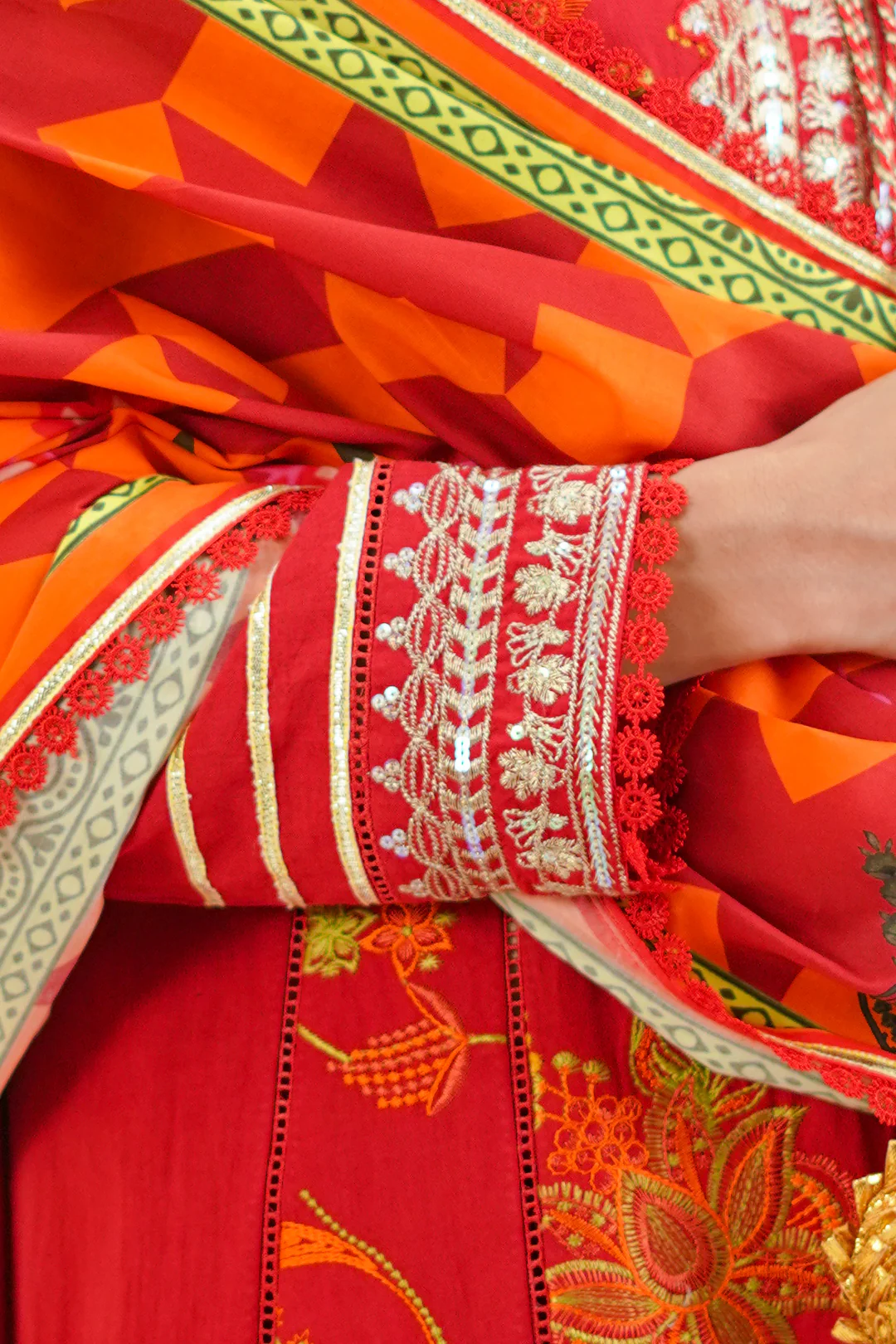 Embroidered Shirt Shalwar Dupatta - 1295 - Image 6