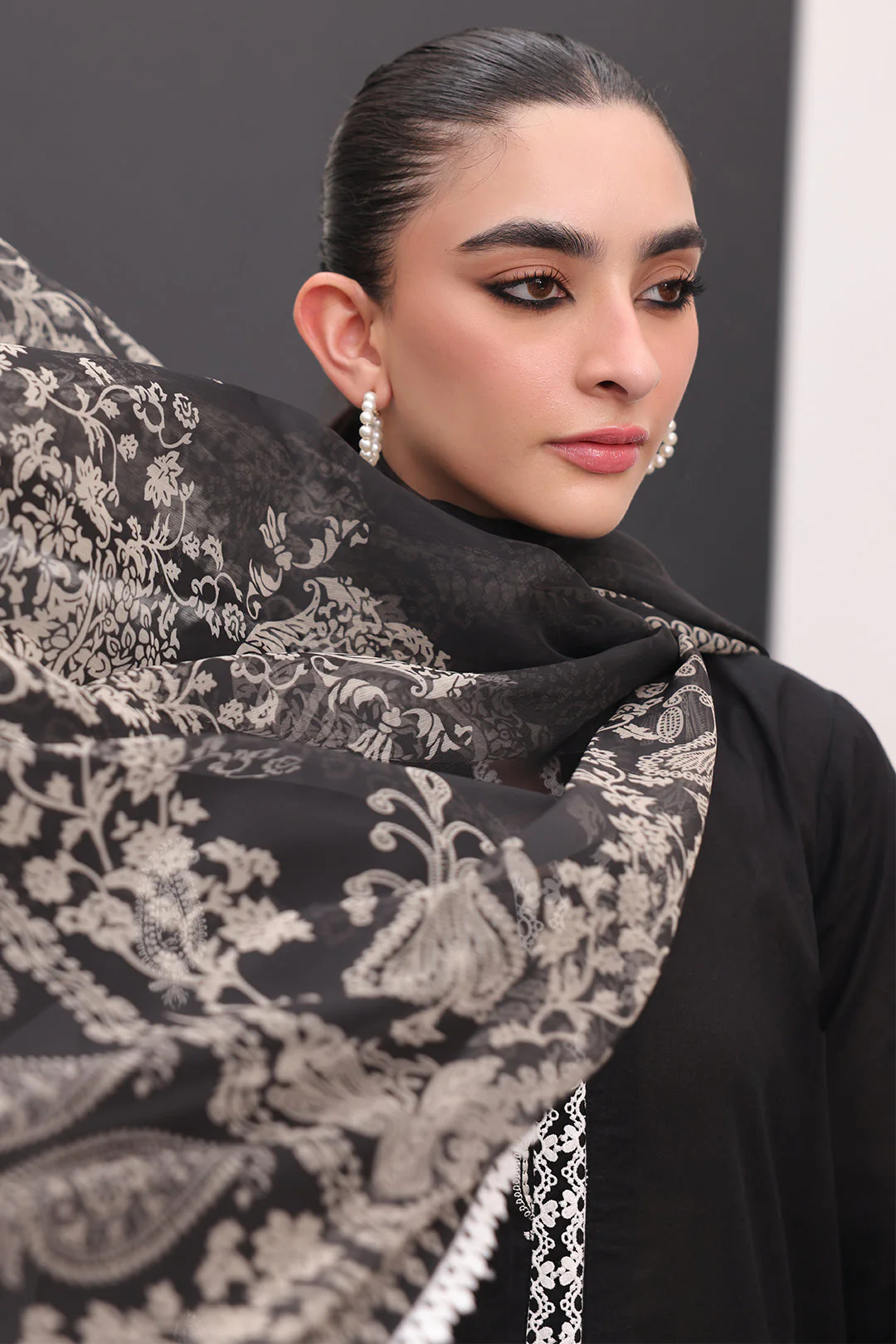Embroidered Shirt Shalwar Dupatta - 1539 - Image 5