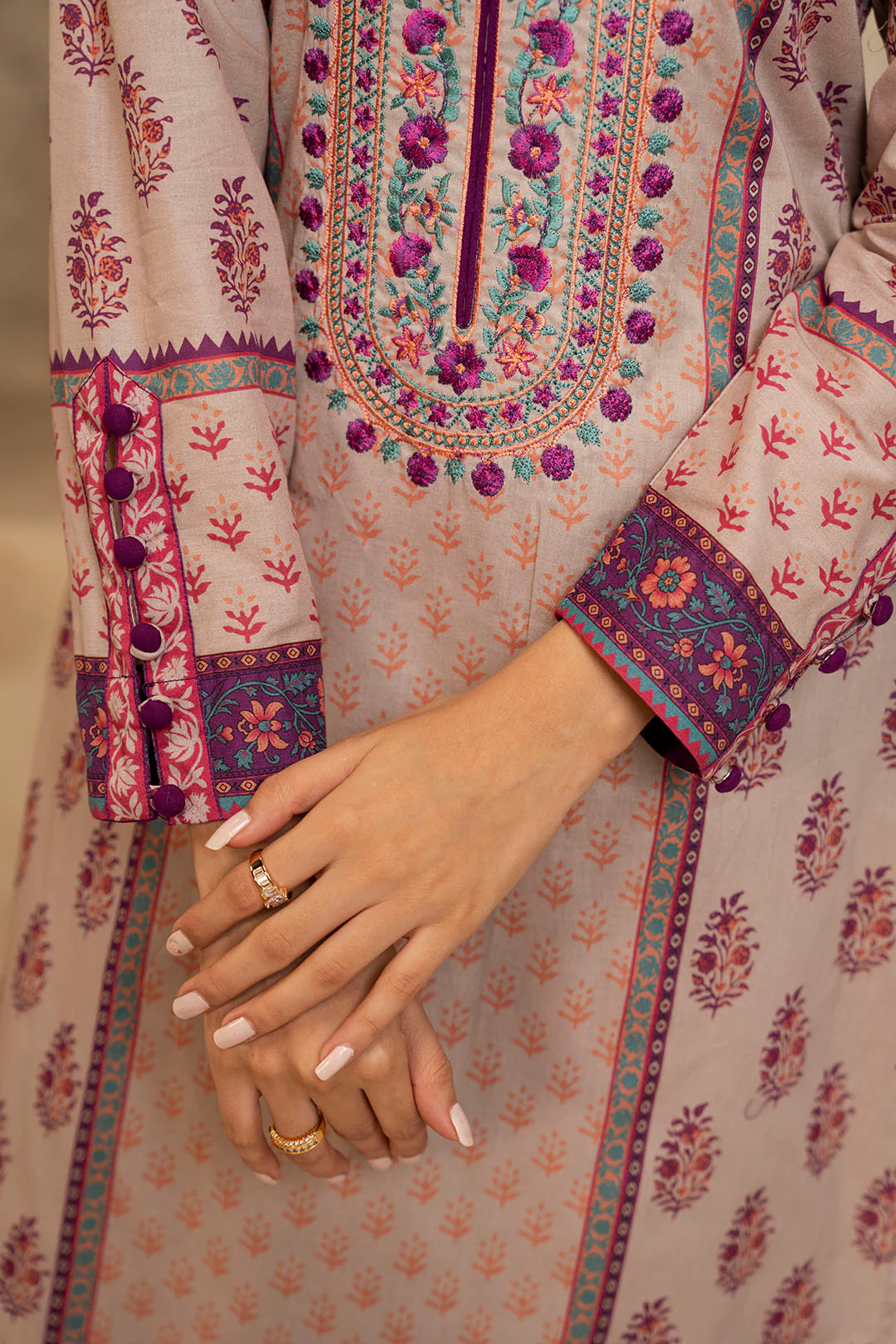 Embroidered Shirt Shalwar Dupatta - 0064 - Image 4