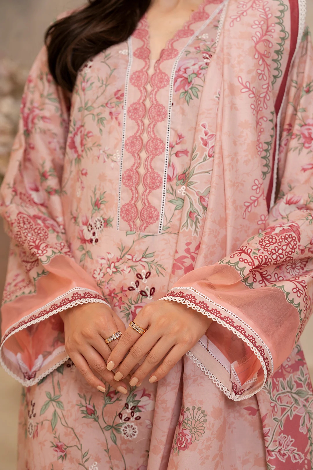 Embroidered Shirt Shalwar Dupatta - 0065 - Image 3