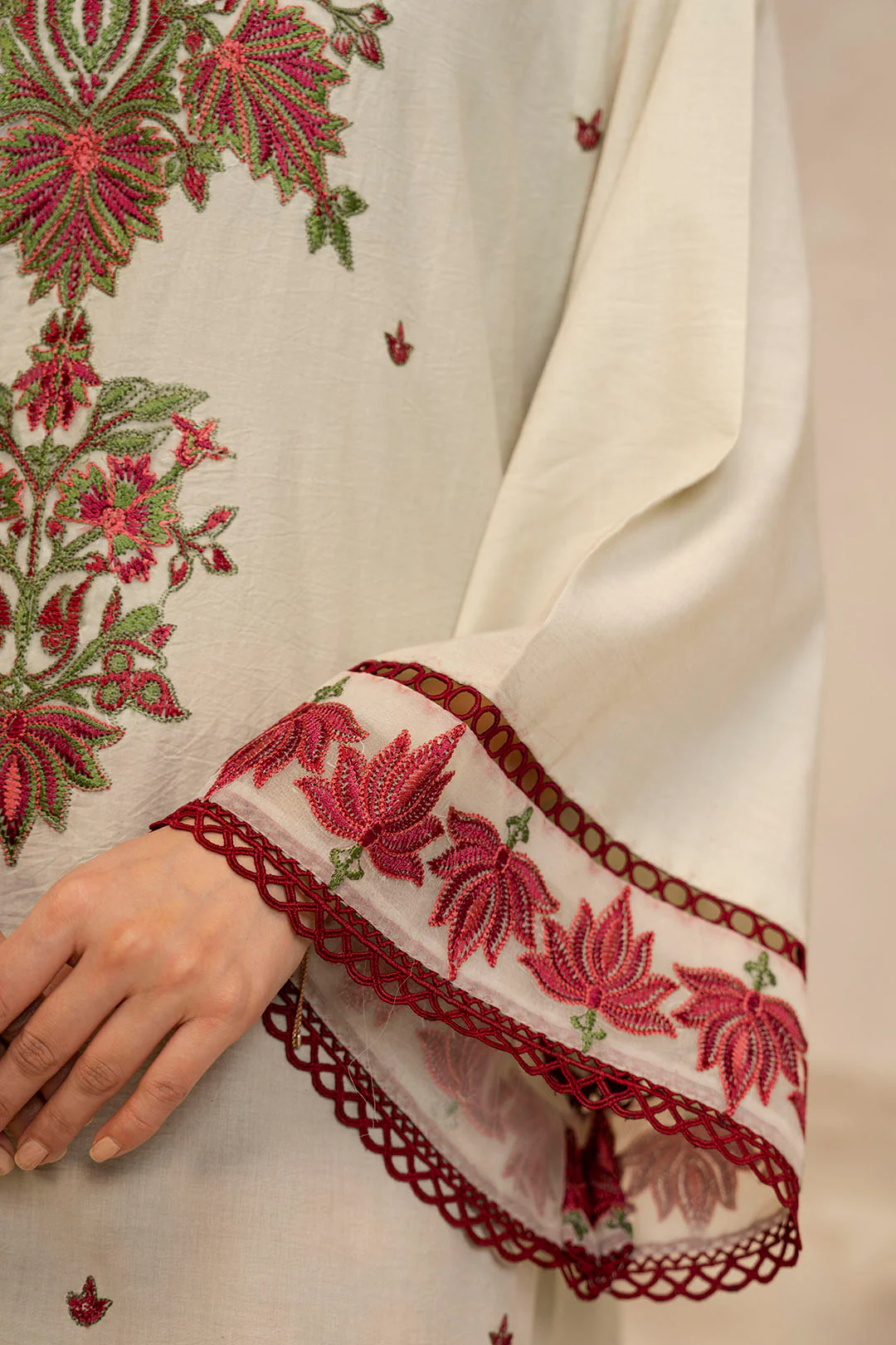 Embroidered Shirt Shalwar Dupatta - 0073 - Image 4