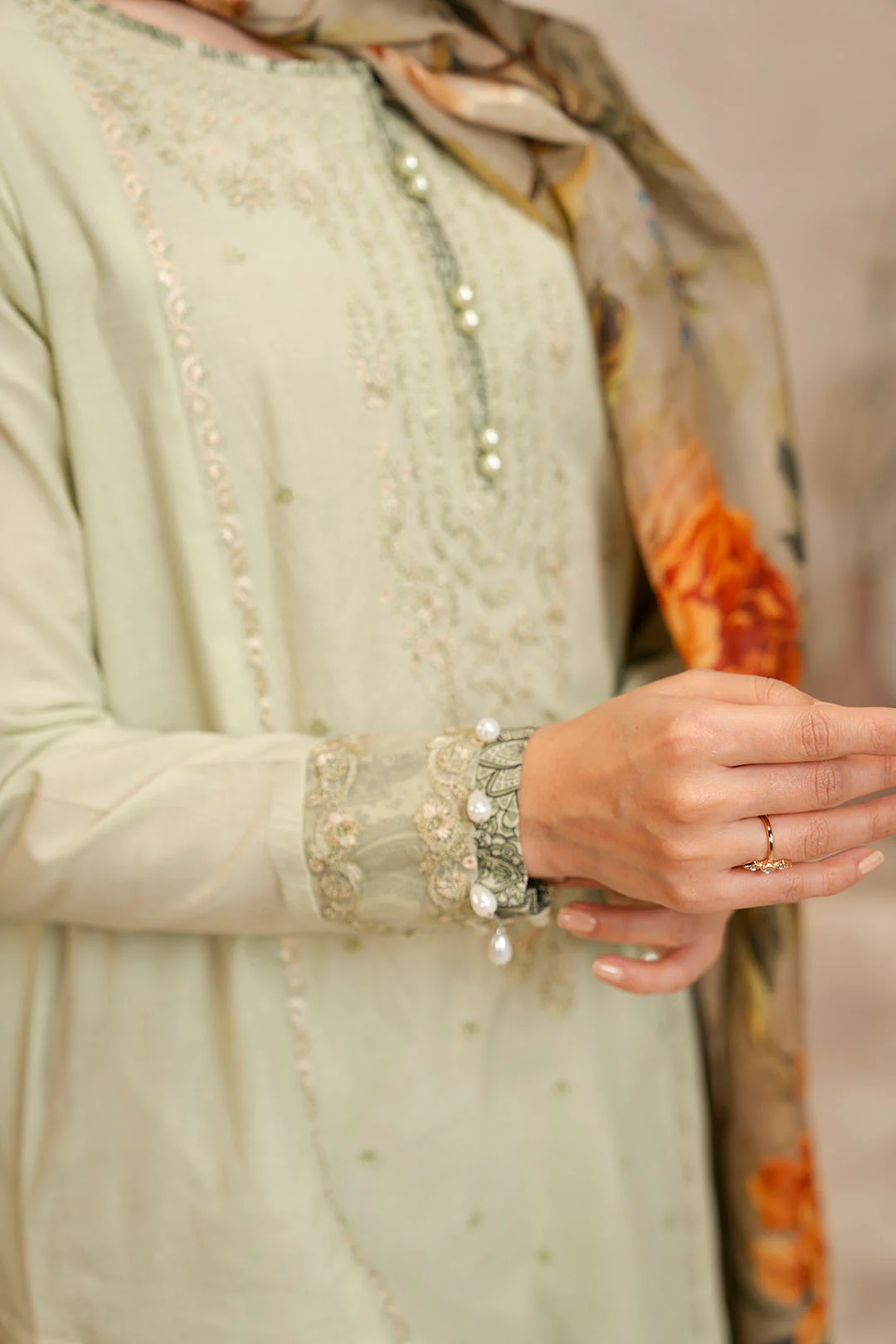Embroidered Shirt Shalwar Dupatta - 0077 - Image 4