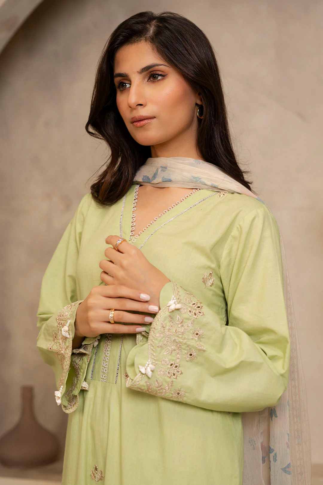 Embroidered Shirt Shalwar Dupatta - 0141