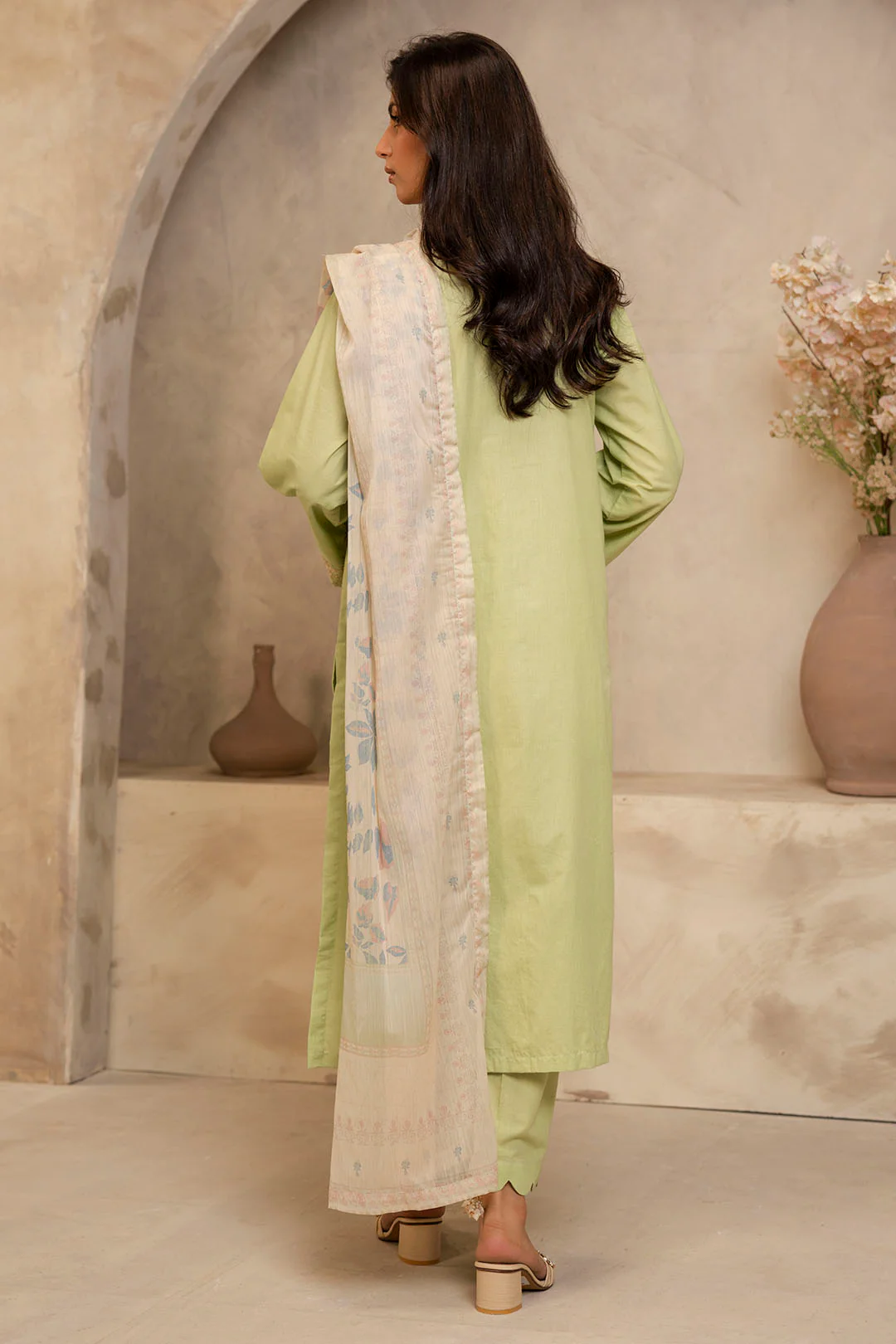 Embroidered Shirt Shalwar Dupatta - 0141 - Image 4