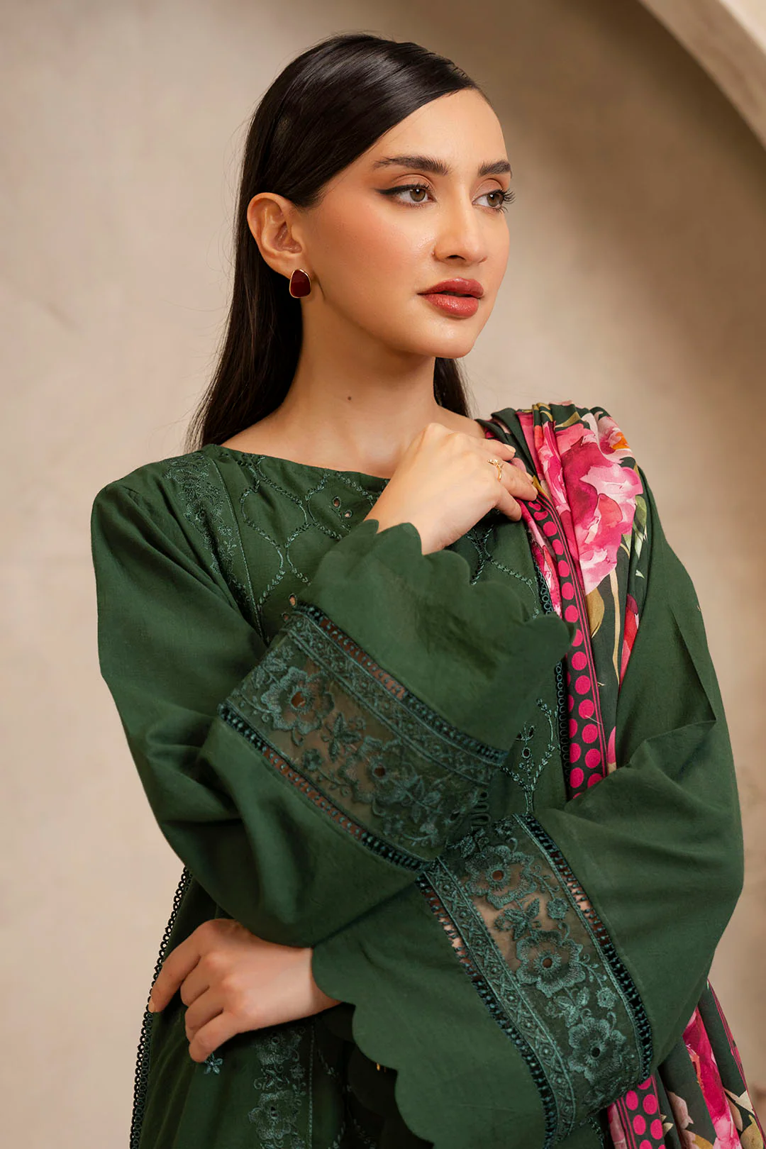Embroidered Shirt Shalwar Dupatta - 0147