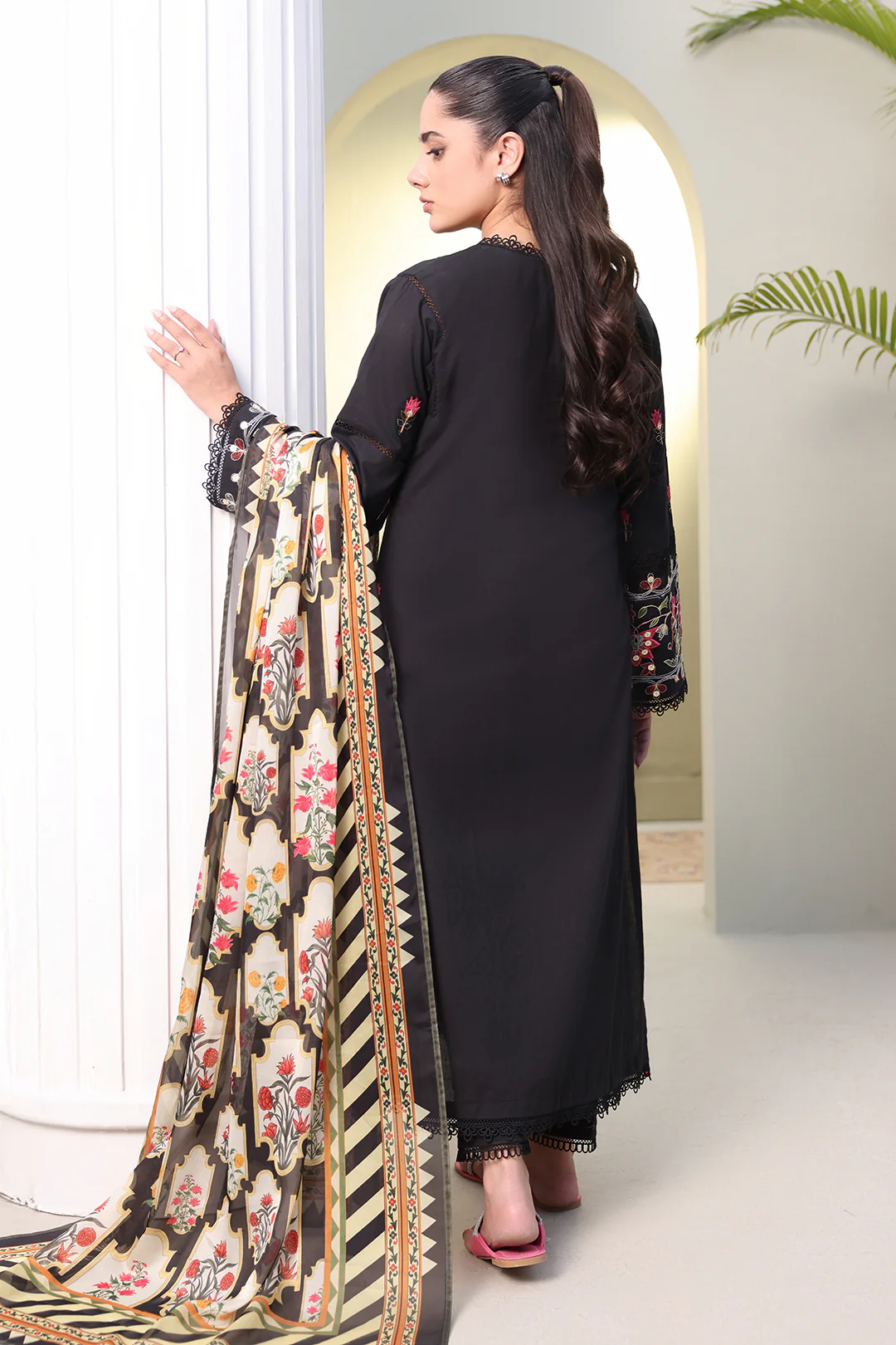 Embroidered Shirt Shalwar Dupatta - 0148 - Image 8