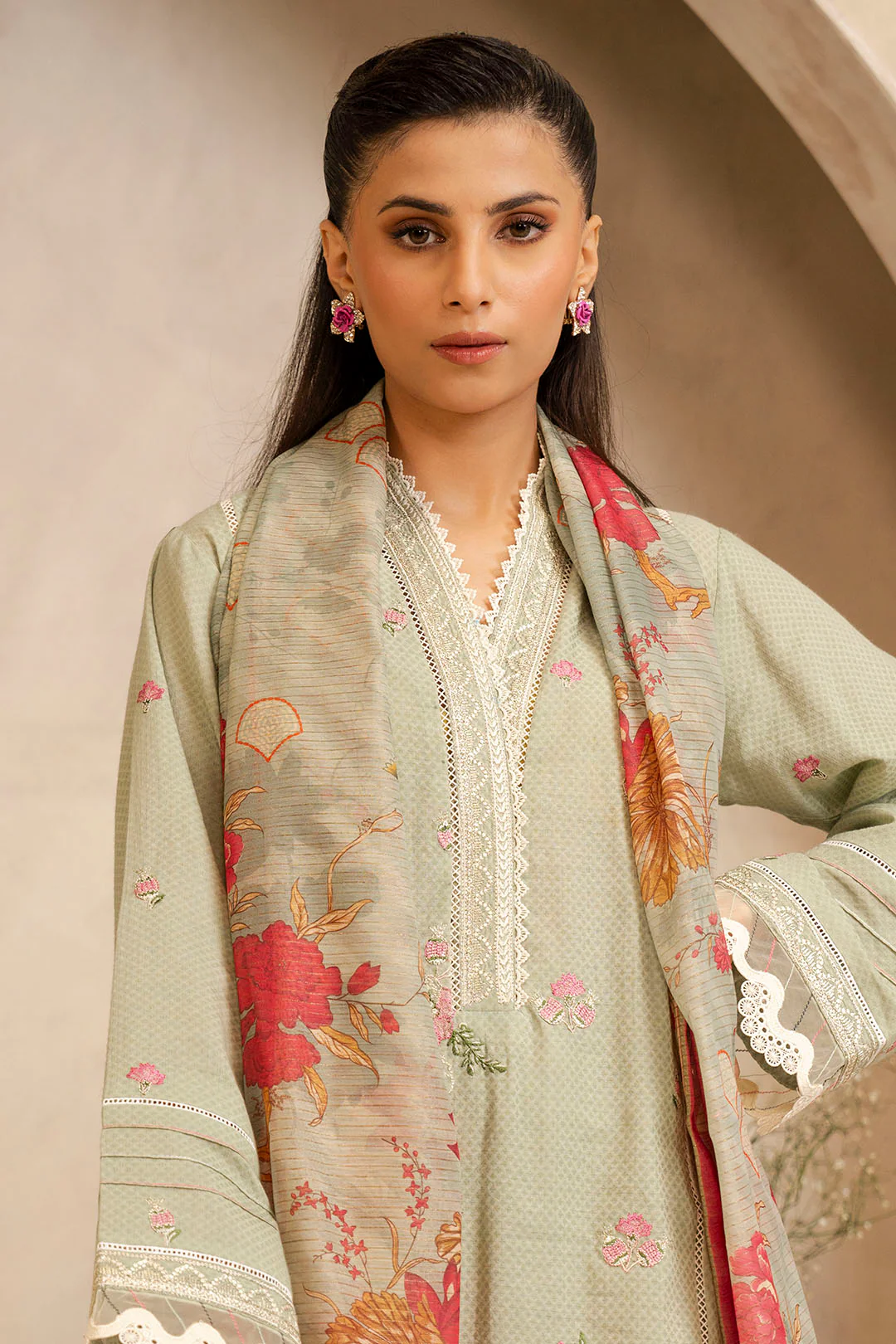 Embroidered Shirt Shalwar Dupatta - 0150
