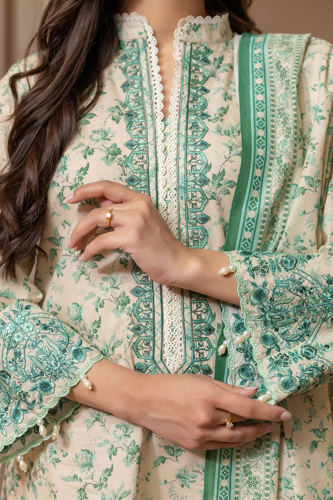 Embroidered Shirt Shalwar Dupatta - 0211 - Image 2
