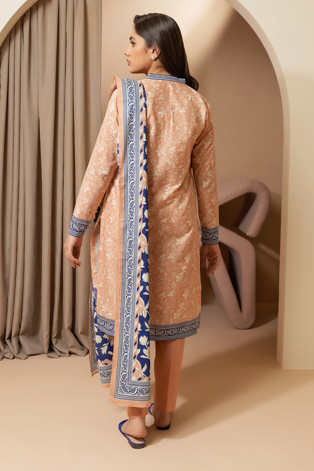 Embroidered Shirt Shalwar Dupatta - 0212 - Image 11