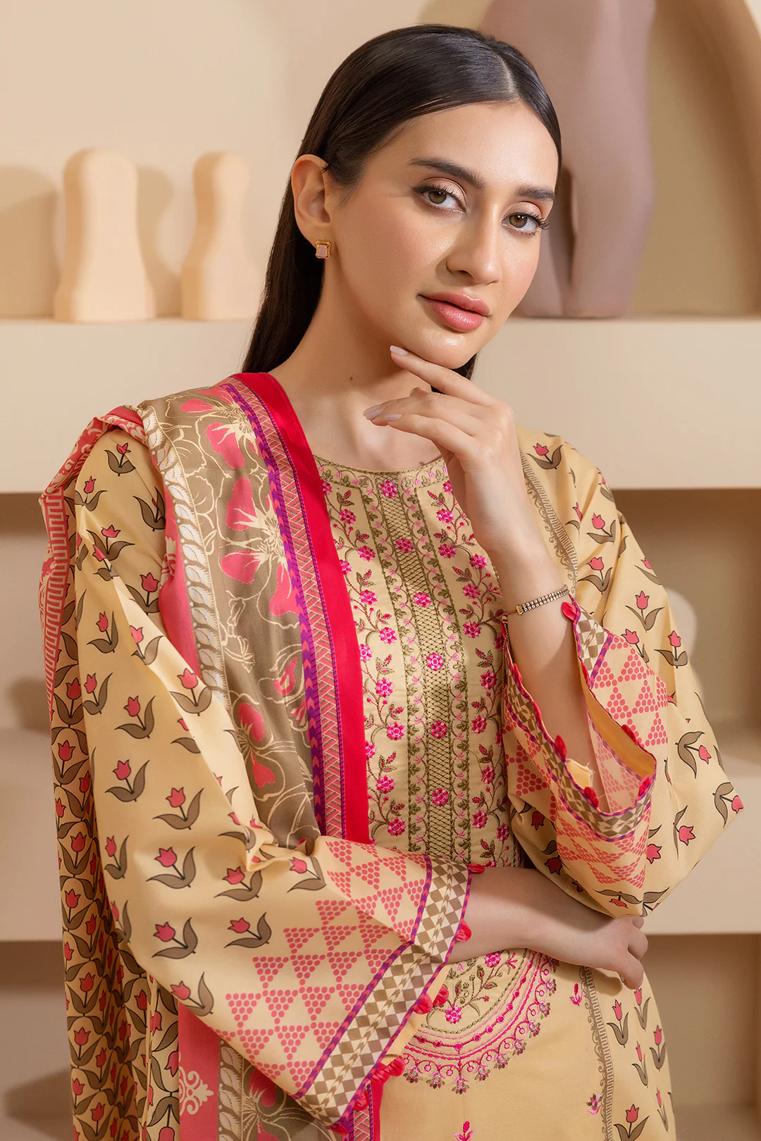 Embroidered Shirt Shalwar Dupatta - 0278
