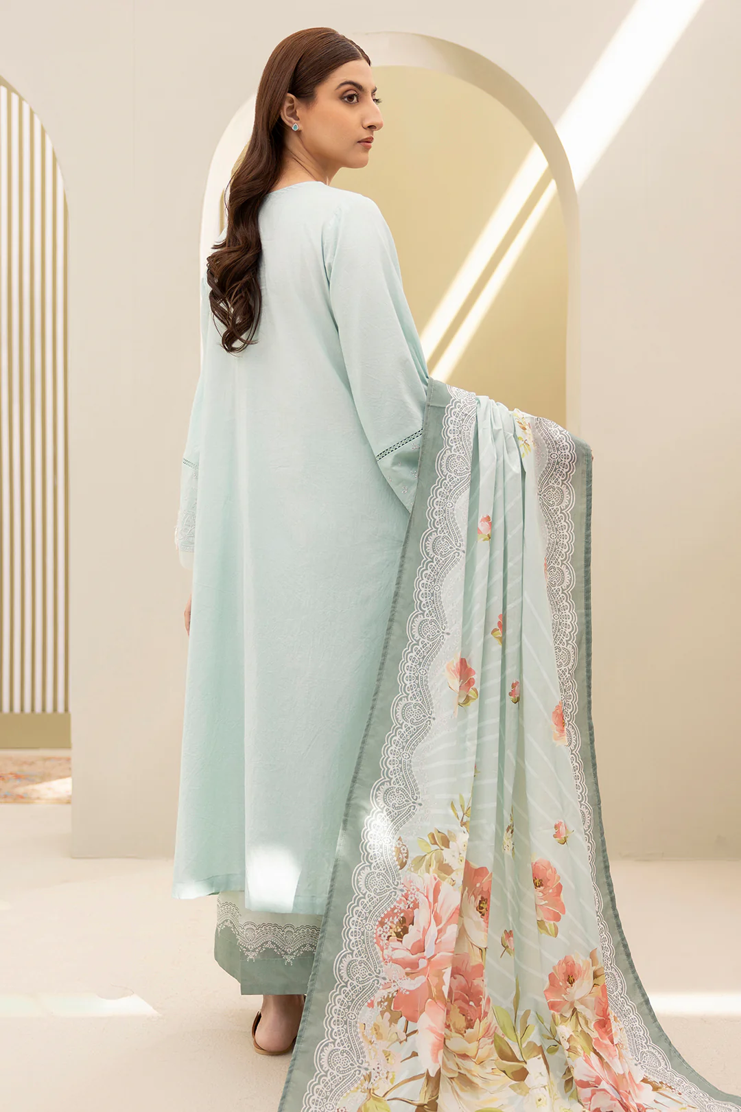 Embroidered Shirt Shalwar Dupatta - 0287 - Image 6