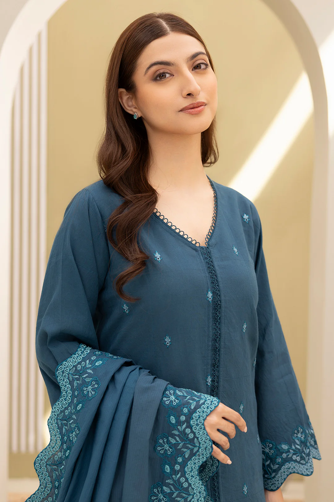 Embroidered Shirt Shalwar Dupatta - 0291 - Image 10