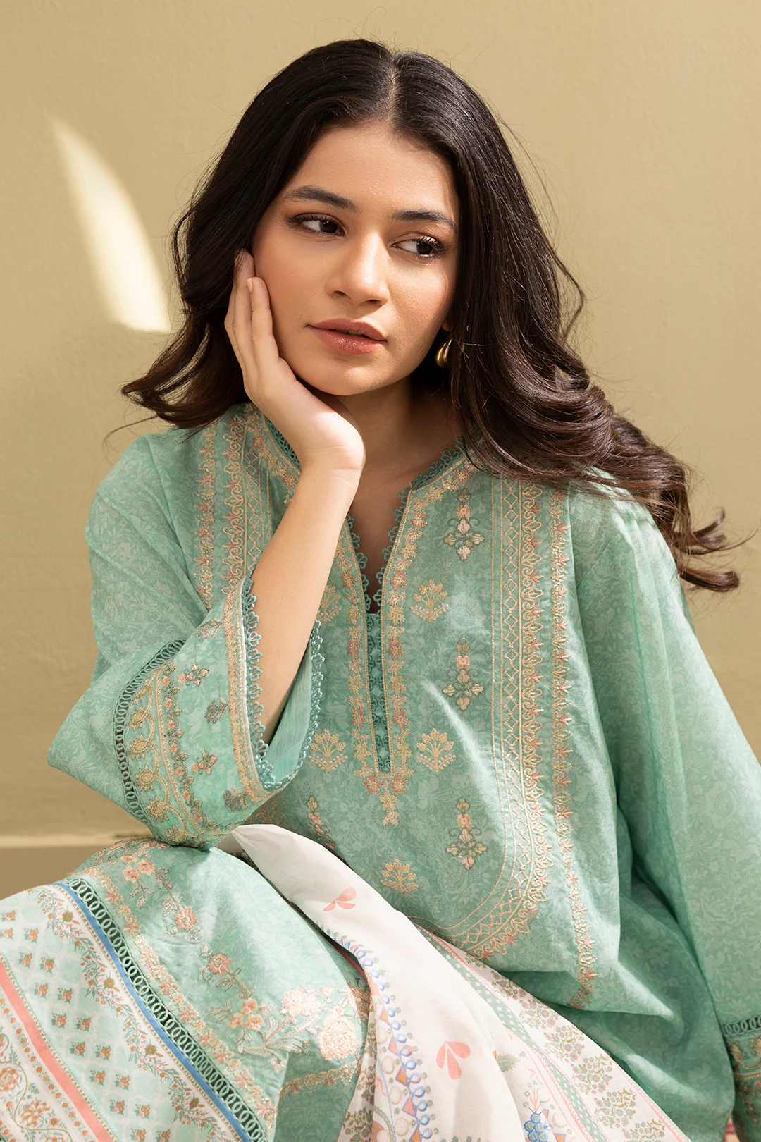 Embroidered Shirt Shalwar Dupatta - 0341 - Image 11