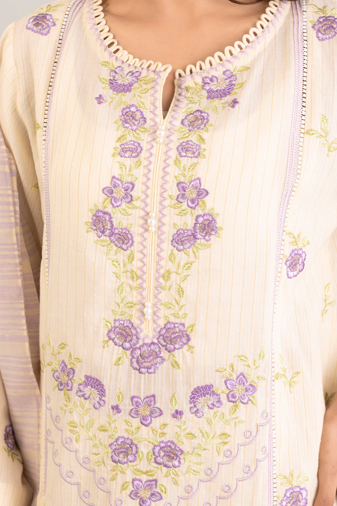 Embroidered Shirt Shalwar Dupatta - 0345 - Image 3