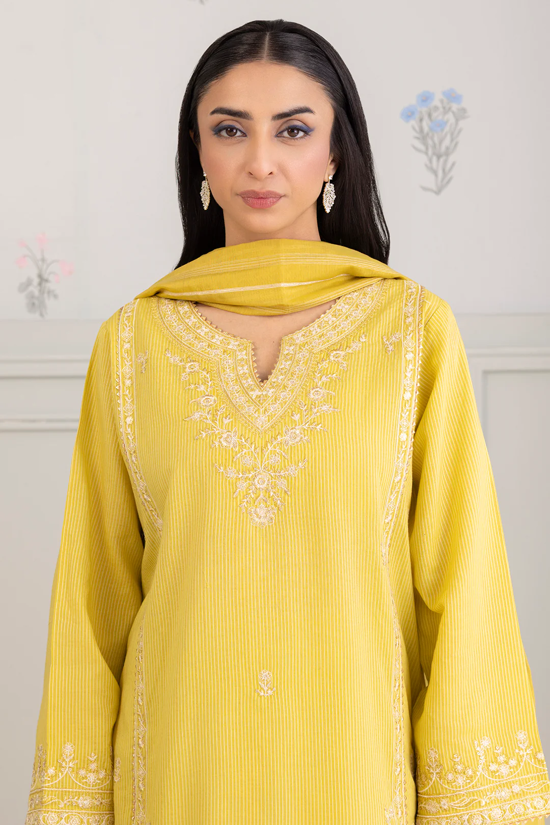 Embroidered Shirt Shalwar Dupatta - 0349