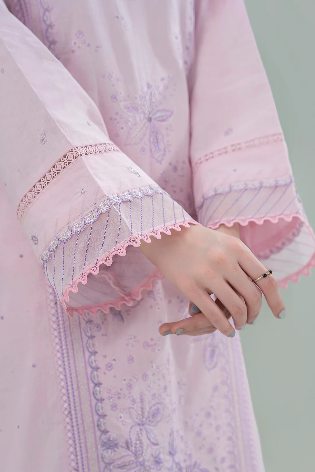 Embroidered Shirt Shalwar Dupatta - 0350 - Image 5