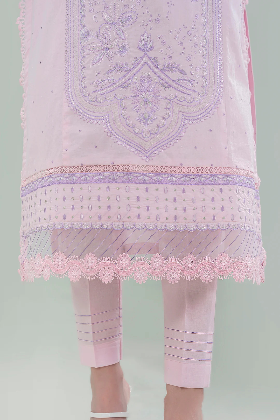Embroidered Shirt Shalwar Dupatta - 0350 - Image 7