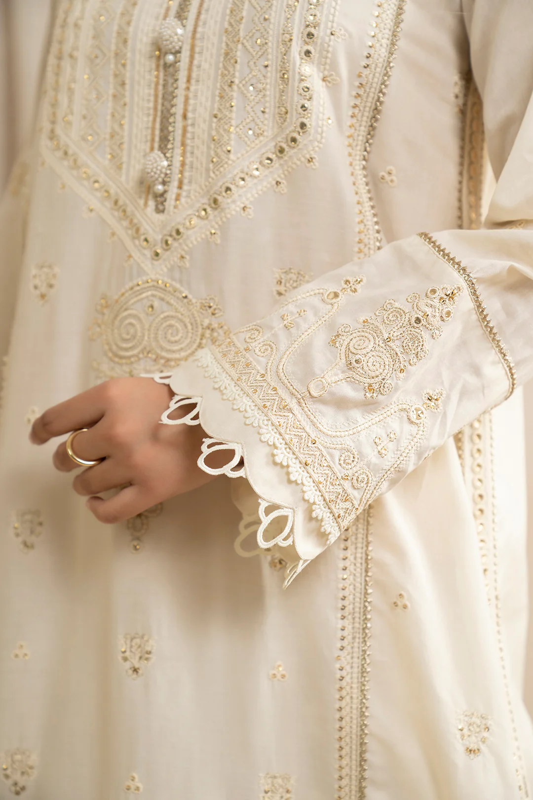 Embroidered Shirt Shalwar Dupatta - 0351 - Image 8