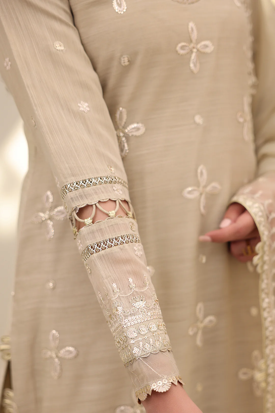 Embroidered Shirt Shalwar Dupatta - 0355 - Image 5