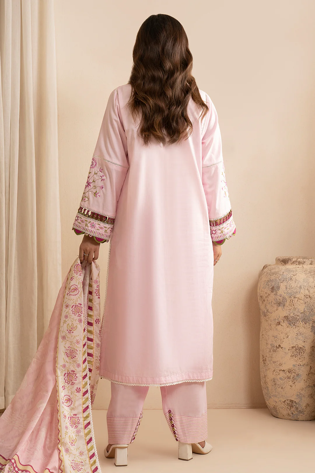 Embroidered Shirt Shalwar Dupatta - 0357 - Image 10