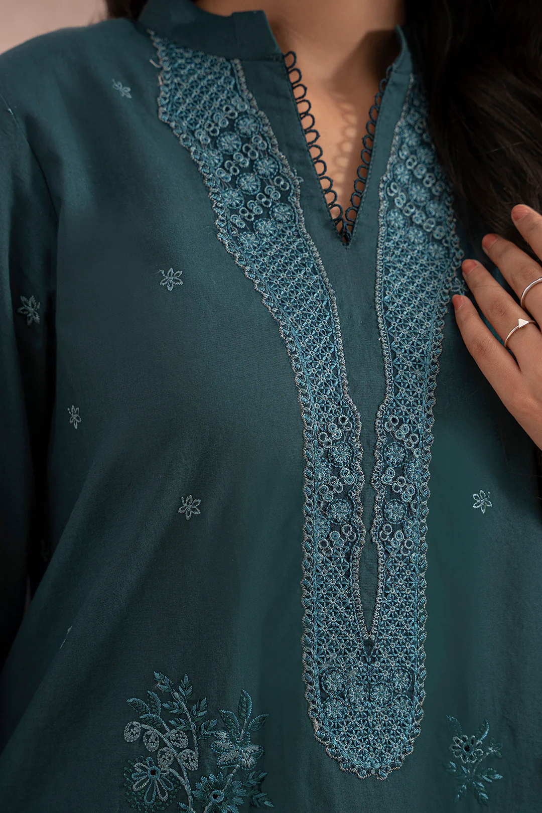 Embroidered Shirt Shalwar Dupatta - 0364 - Image 3