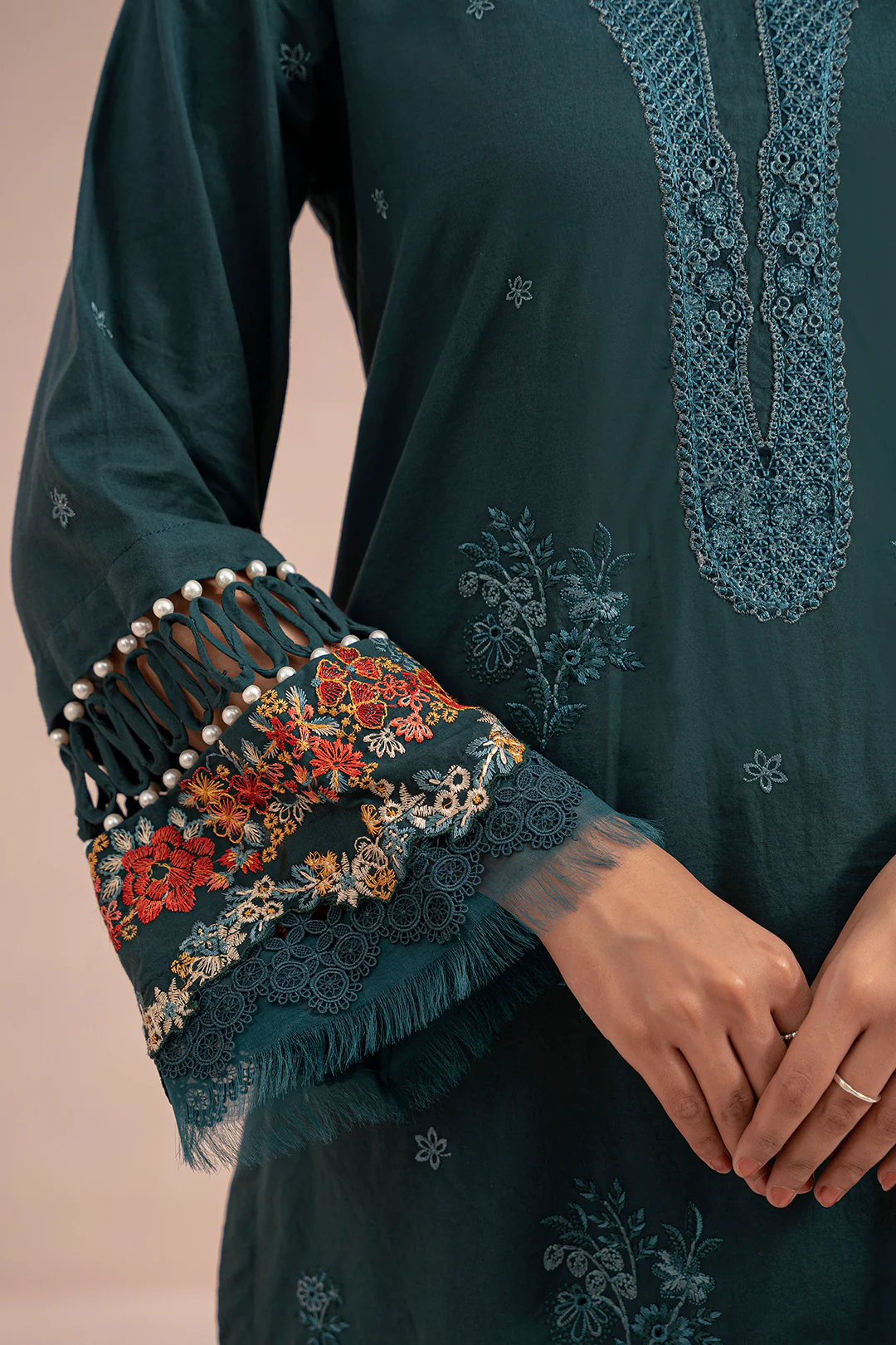 Embroidered Shirt Shalwar Dupatta - 0364 - Image 5