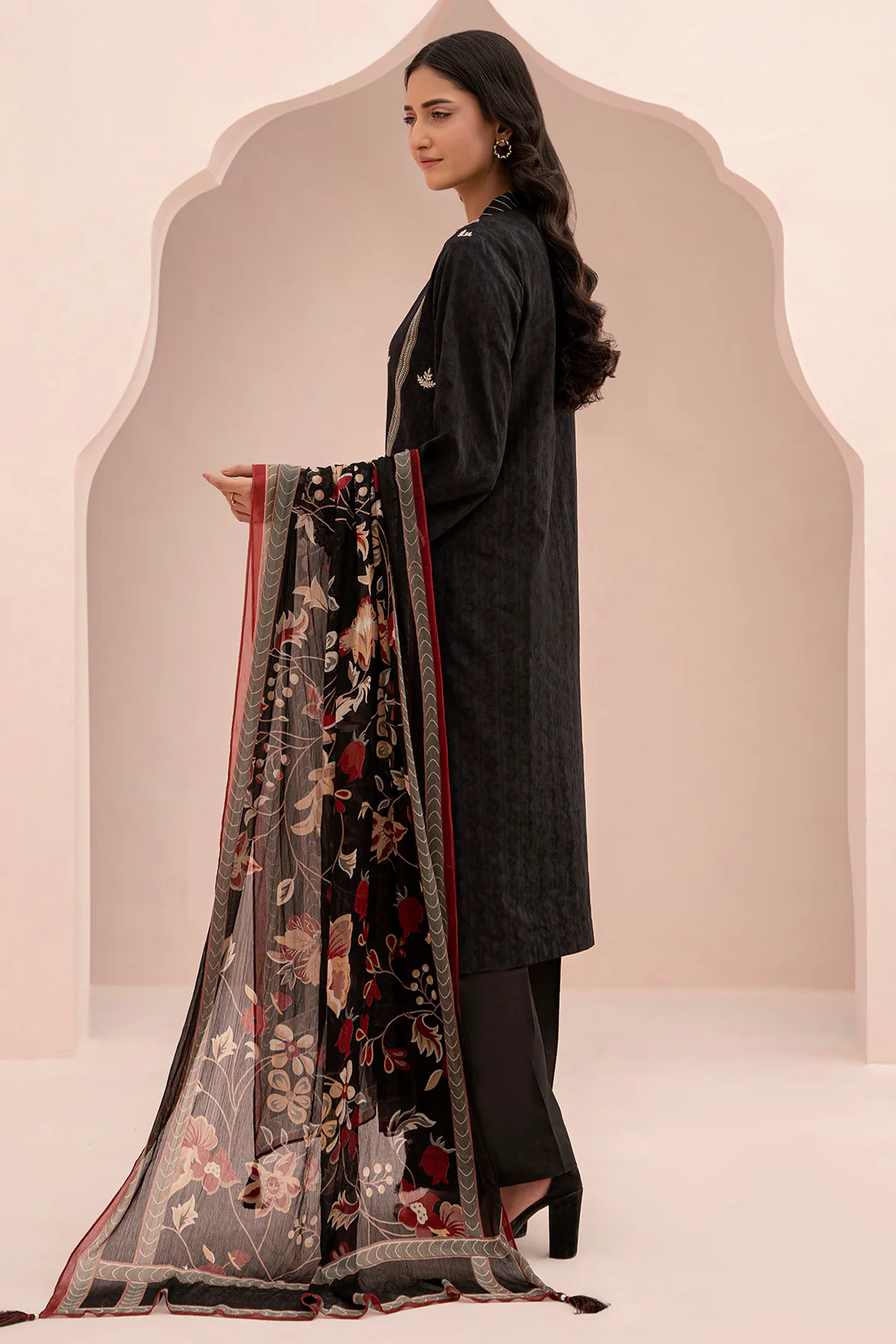 Embroidered Shirt Shalwar Dupatta - 0402 - Image 6