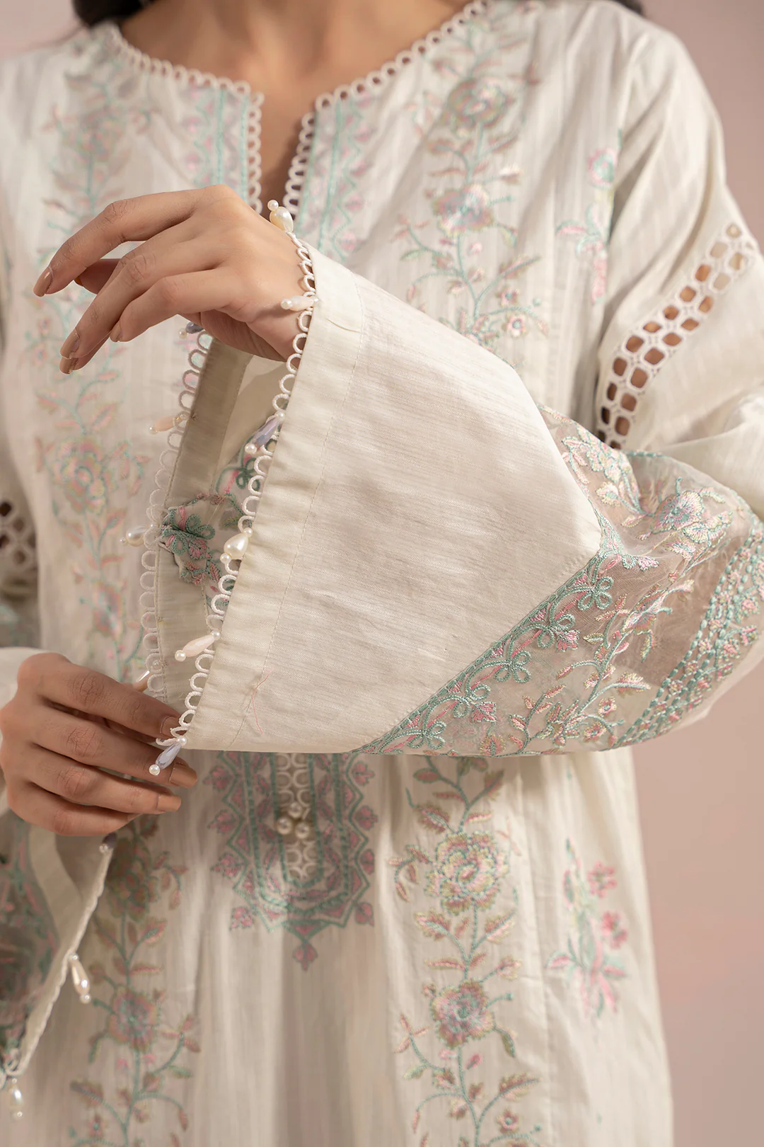 Embroidered Shirt Shalwar Dupatta - 0467 - Image 5