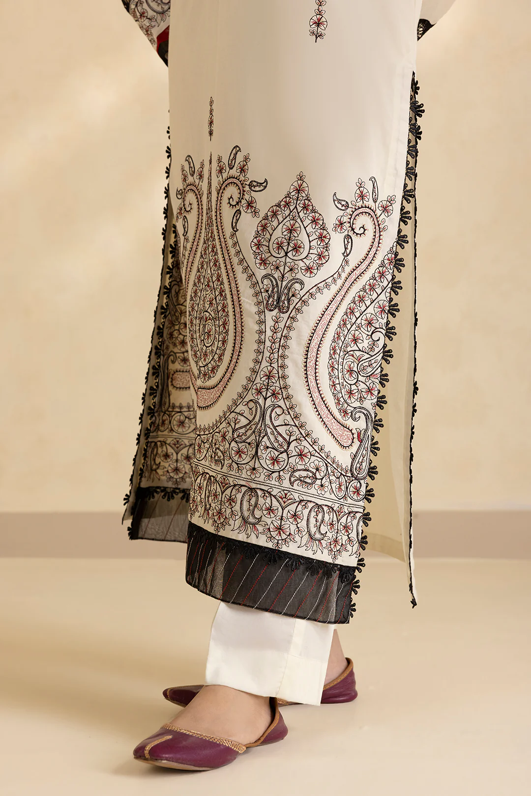 Embroidered Shirt Shalwar Dupatta - 0470 - Image 6