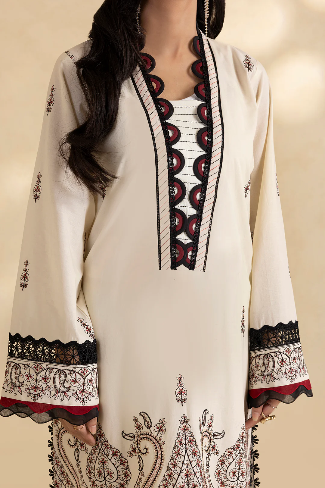 Embroidered Shirt Shalwar Dupatta - 0470 - Image 7