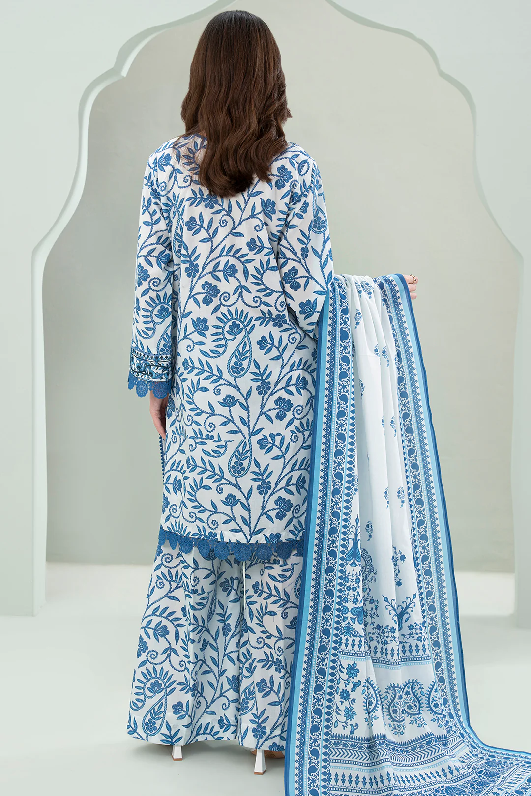 Embroidered Shirt Shalwar Dupatta - 0526 - Image 5