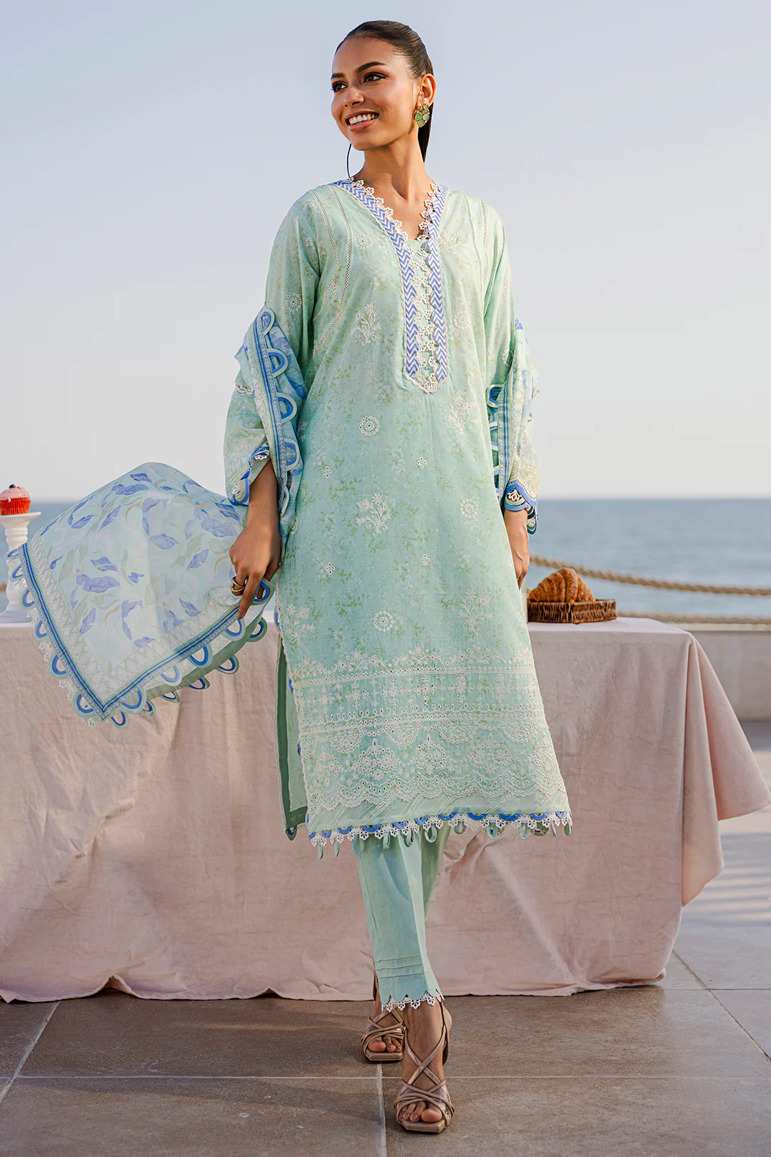 Embroidered Shirt Shalwar Dupatta - 0529 - Image 18