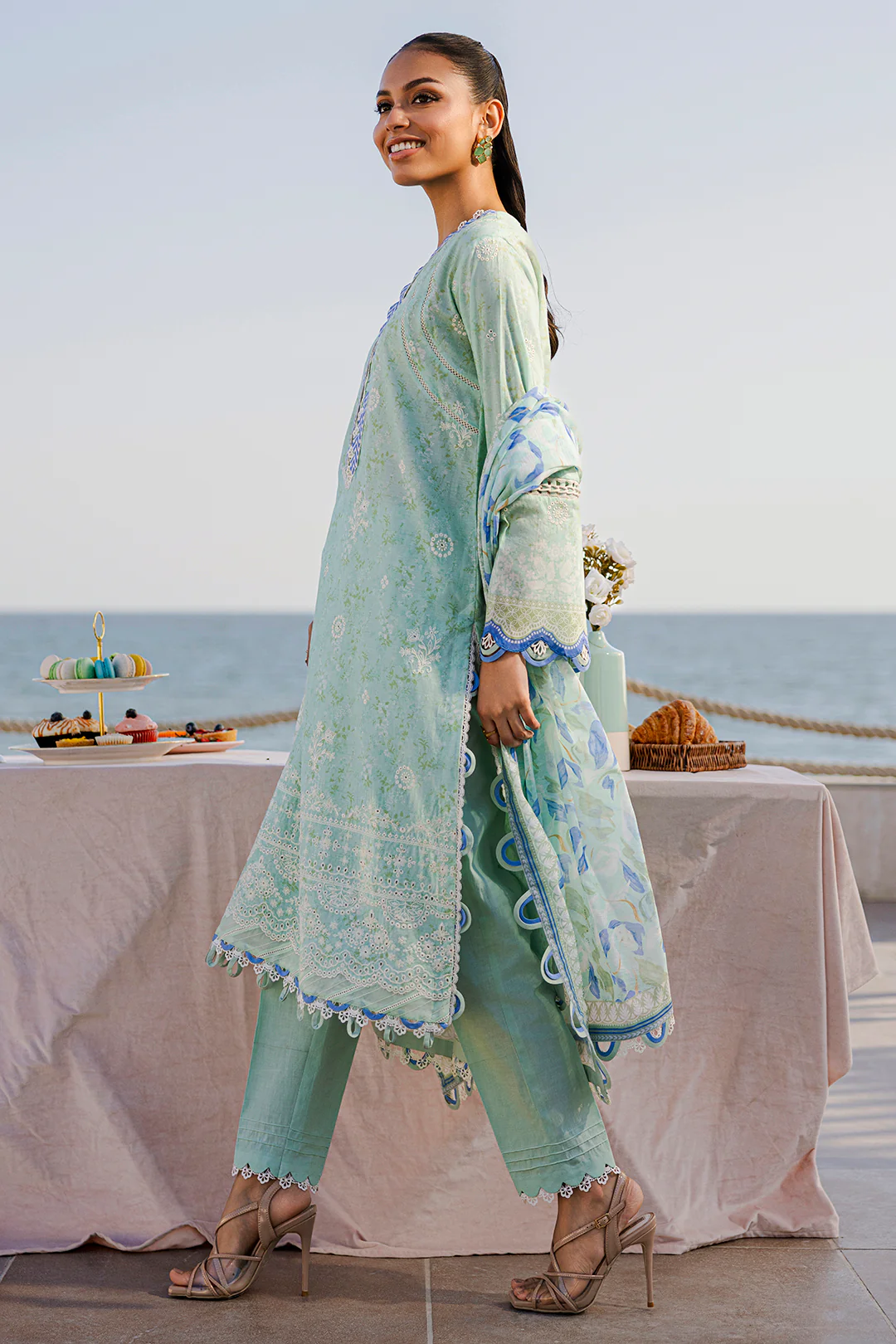 Embroidered Shirt Shalwar Dupatta - 0529 - Image 24