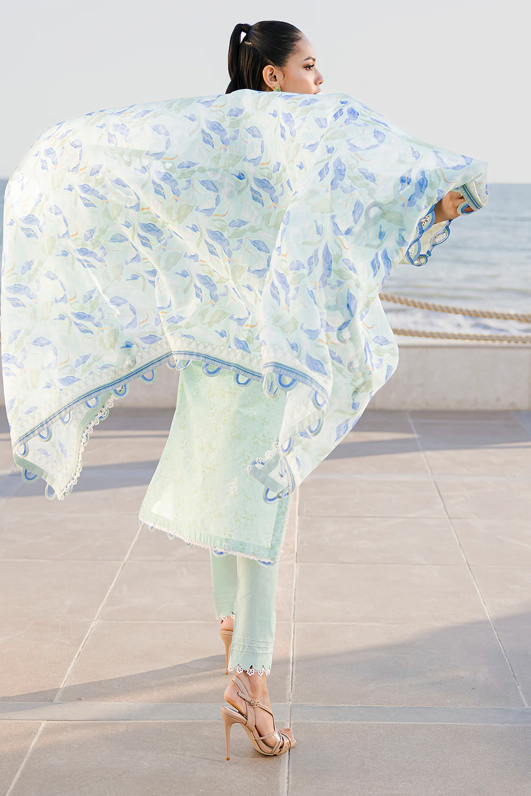Embroidered Shirt Shalwar Dupatta - 0529 - Image 26
