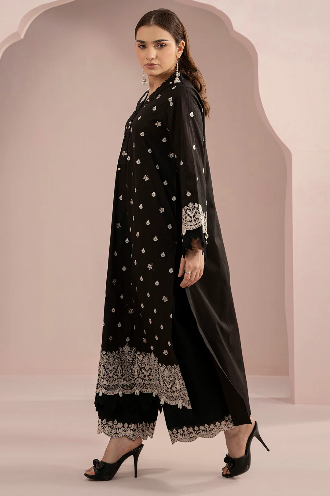 Embroidered Shirt Shalwar Dupatta - 0535 - Image 5