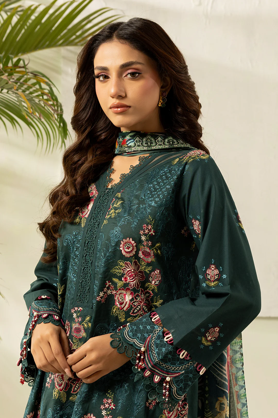 Embroidered Shirt Shalwar Dupatta - 0536