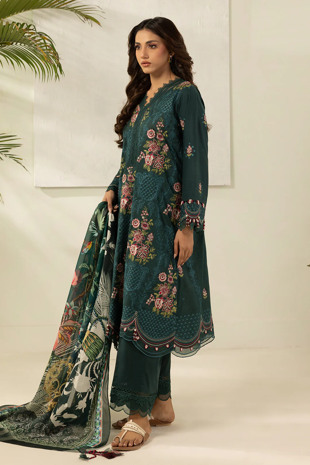 Embroidered Shirt Shalwar Dupatta - 0536 - Image 5