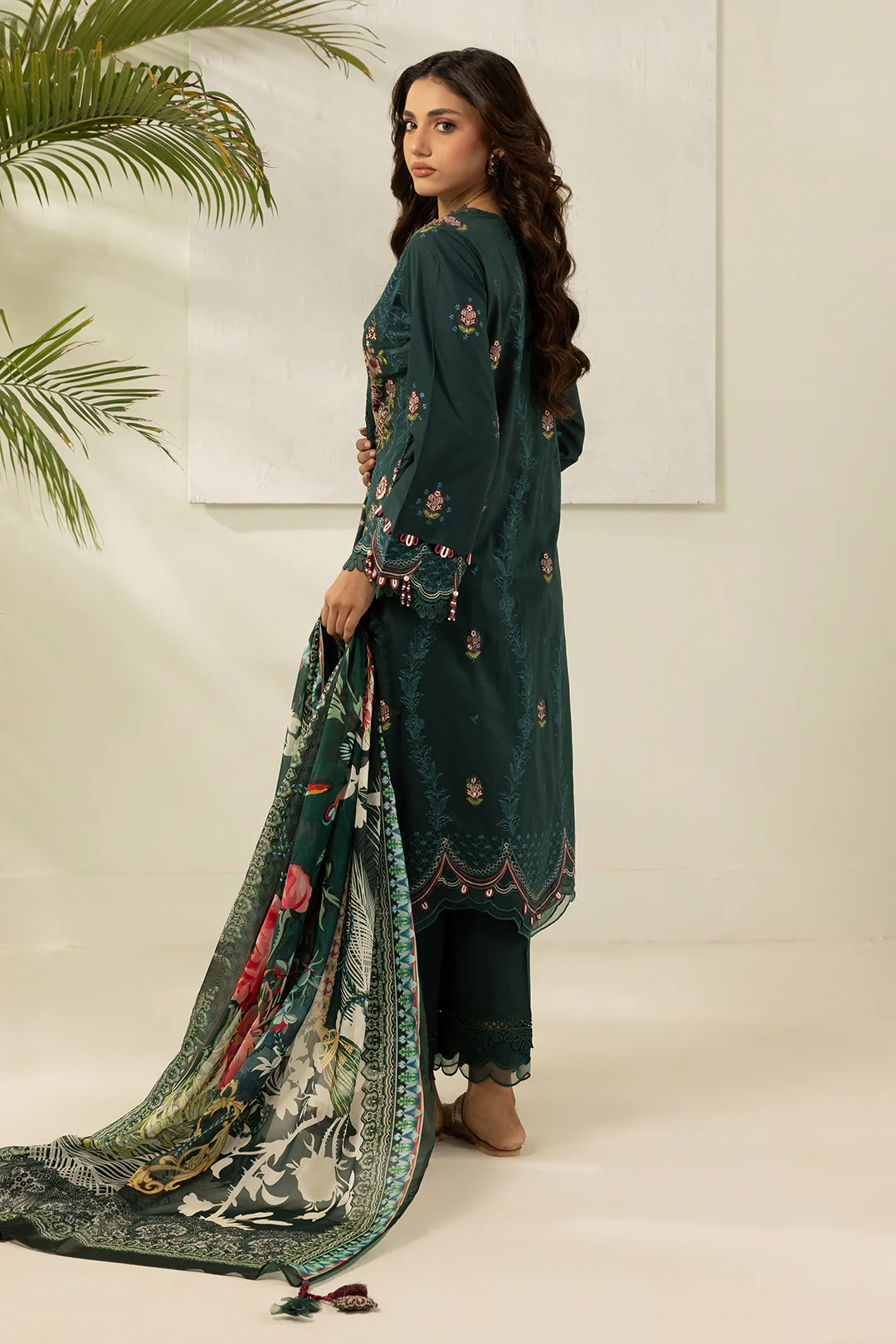 Embroidered Shirt Shalwar Dupatta - 0536 - Image 7