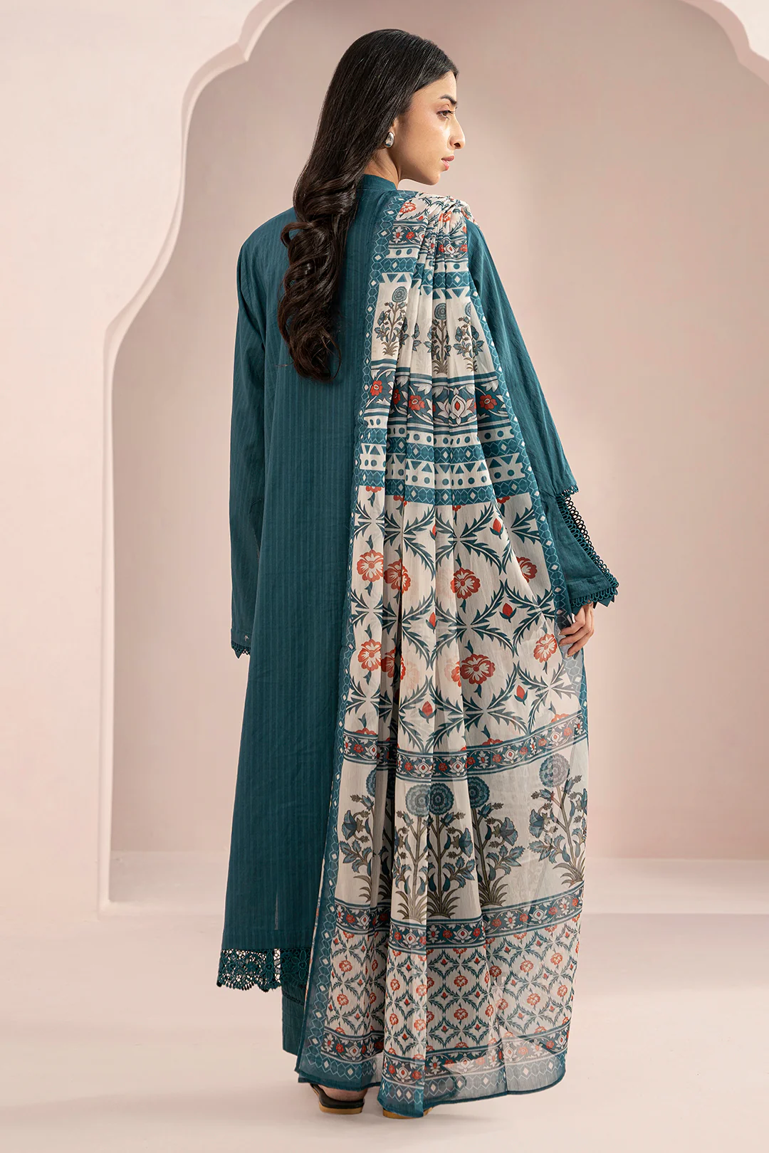 Embroidered Shirt Shalwar Dupatta - 0537 - Image 6