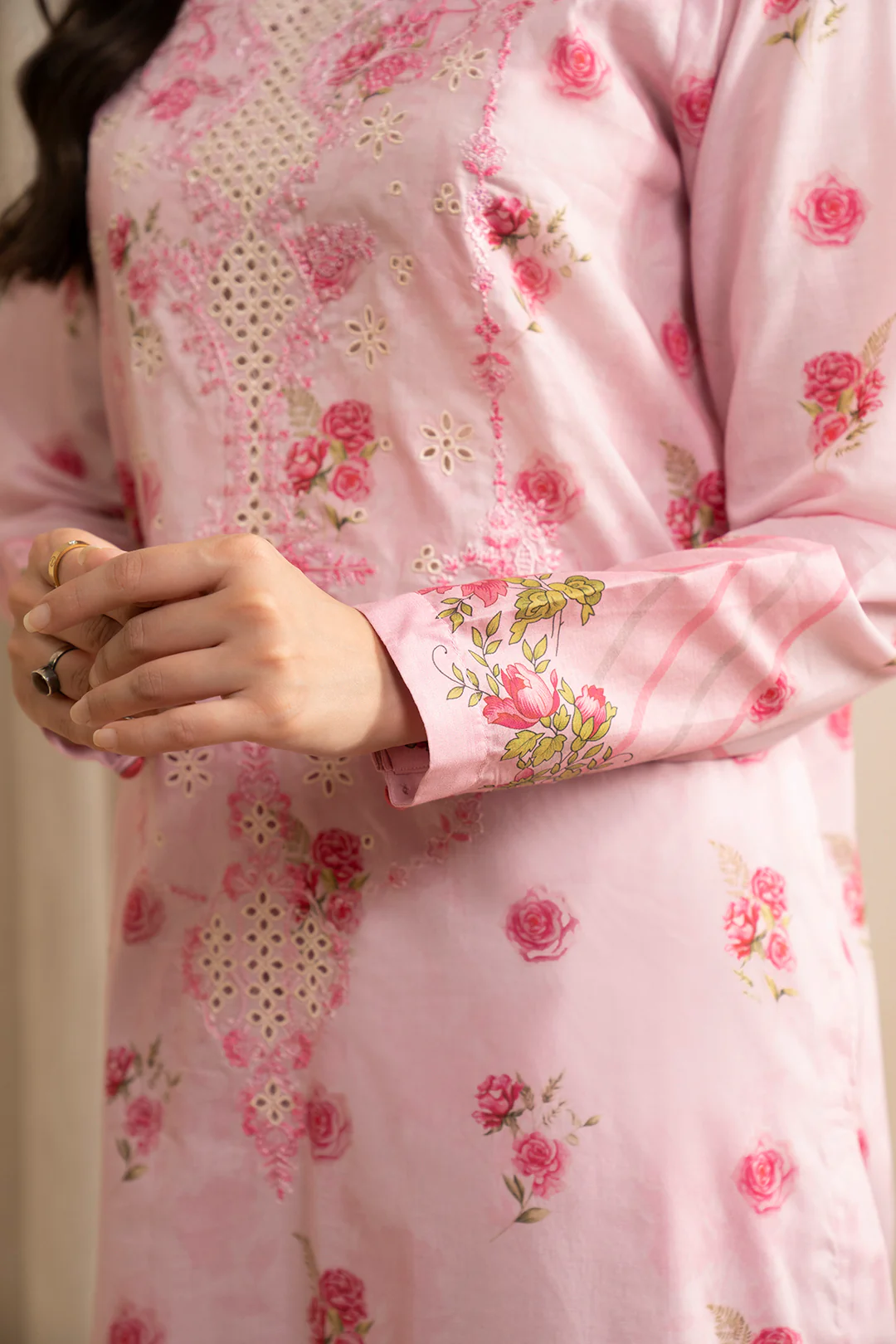 Embroidered Shirt Shalwar Dupatta - 0596 - Image 7
