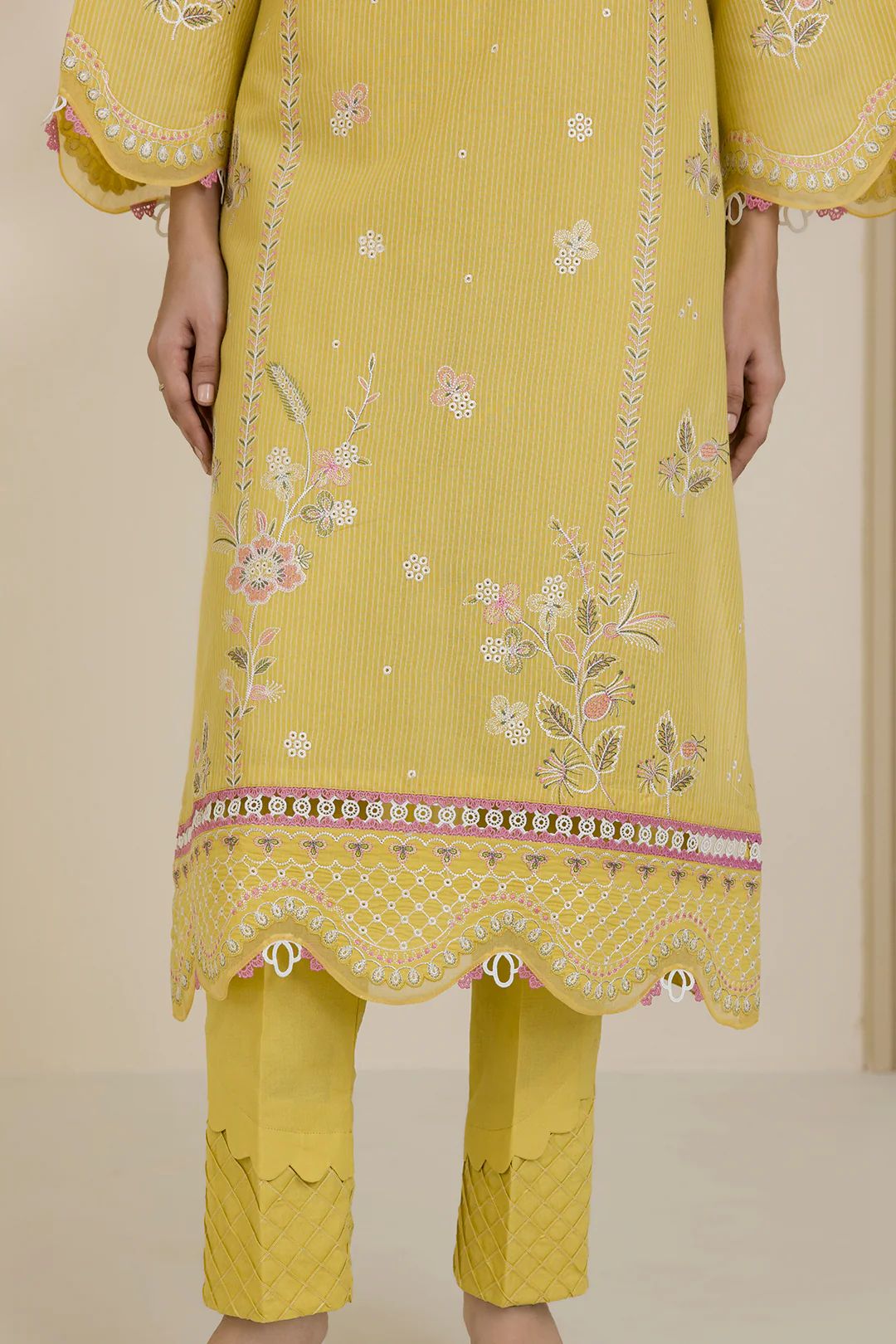 Embroidered Shirt Shalwar Dupatta - 0599 - Image 3