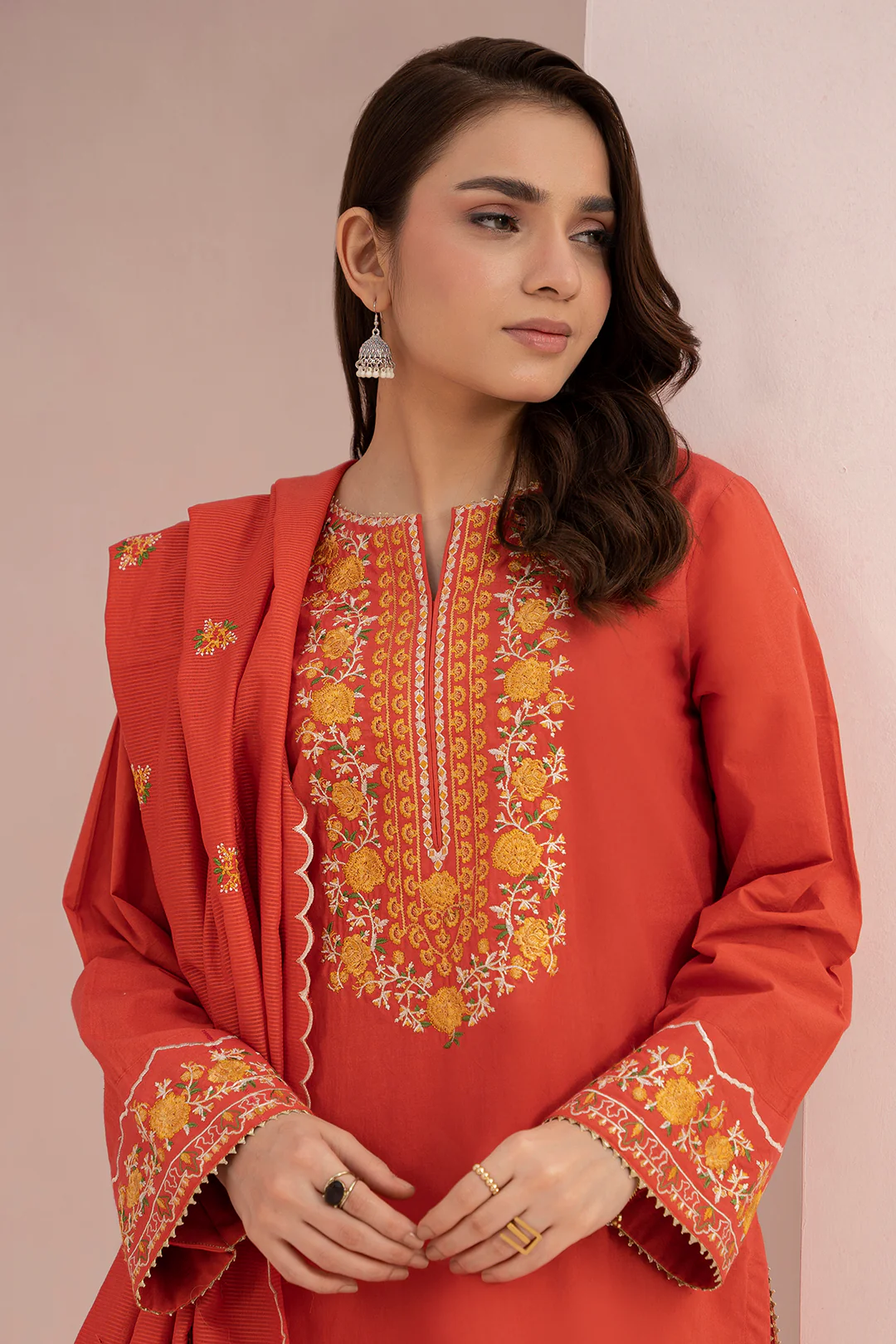 Embroidered Shirt Shalwar Dupatta - 0600