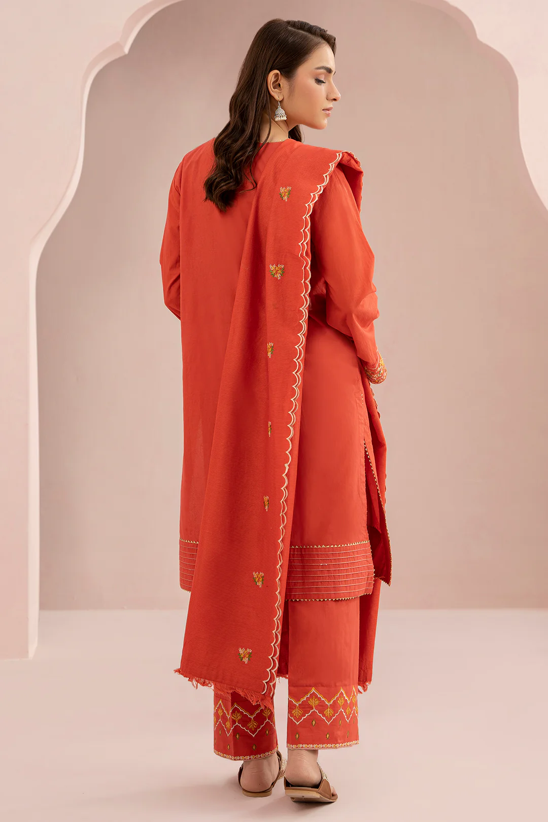 Embroidered Shirt Shalwar Dupatta - 0600 - Image 11