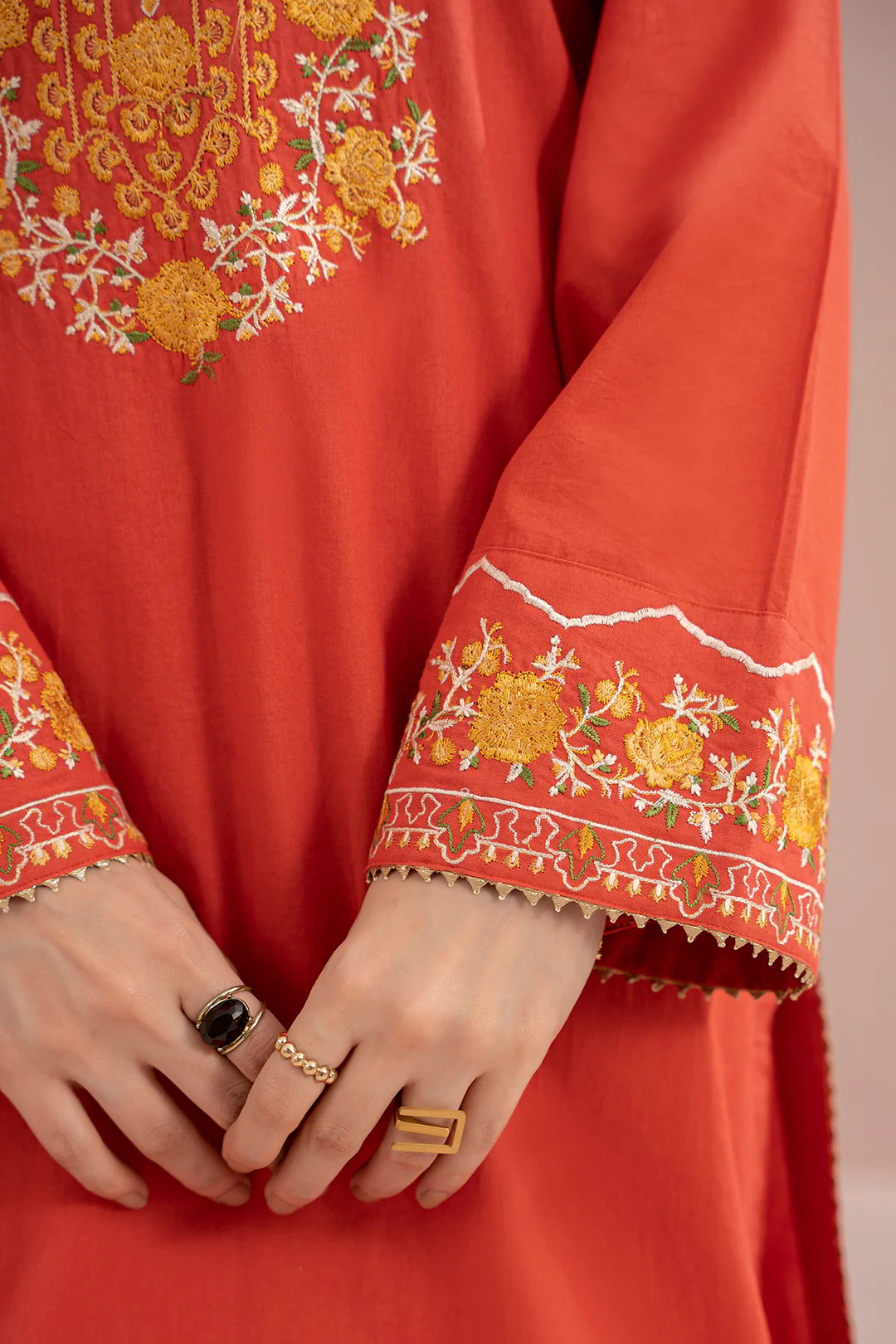 Embroidered Shirt Shalwar Dupatta - 0600 - Image 6