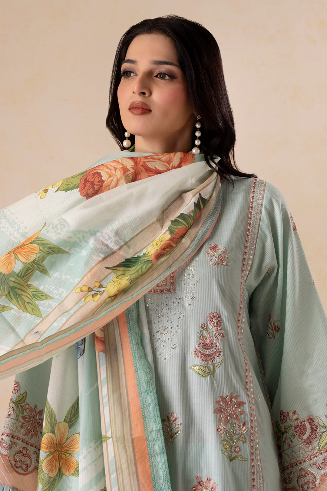 Embroidered Shirt Shalwar Dupatta - 0612 - Image 5