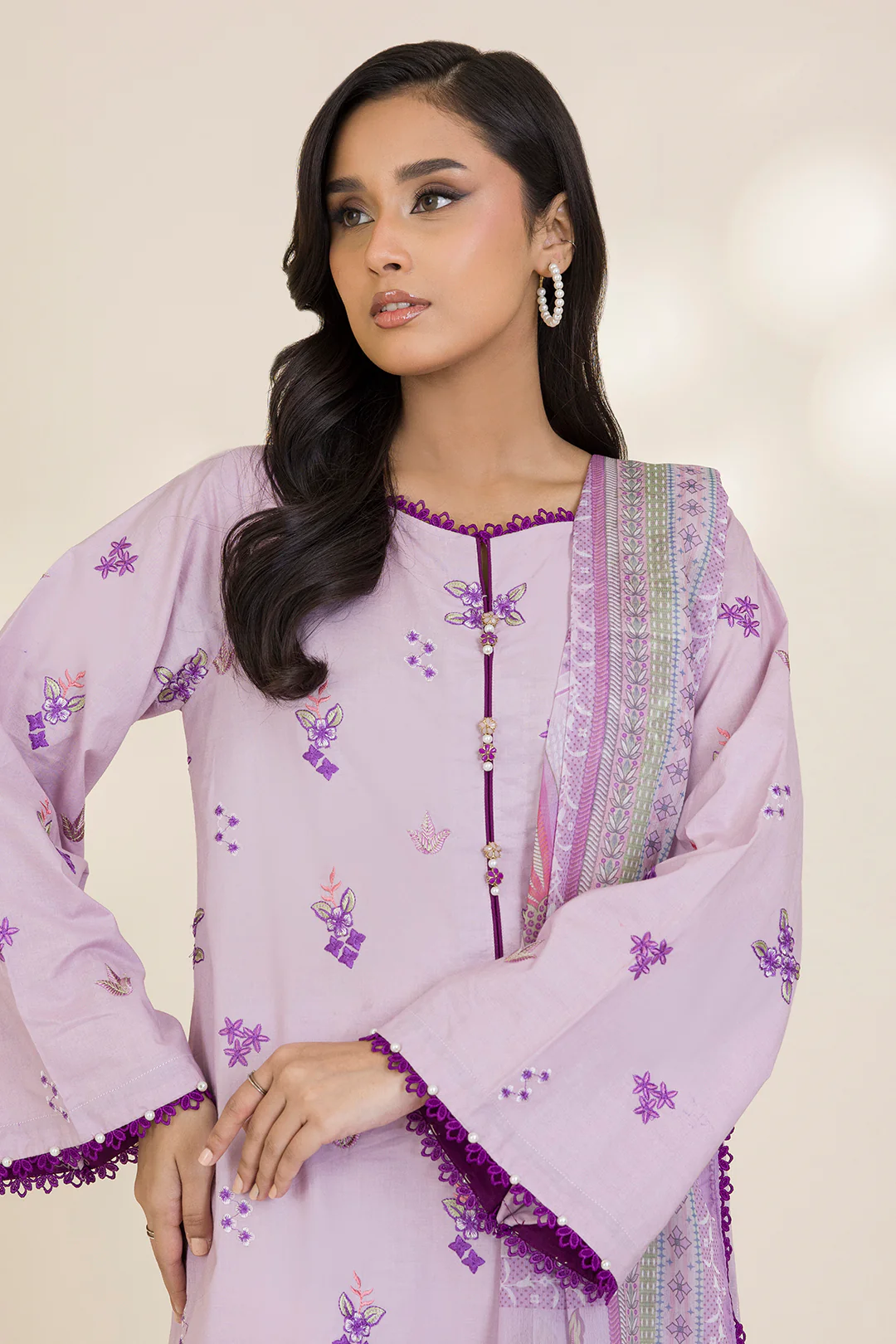 Embroidered Shirt Shalwar Dupatta - 0682