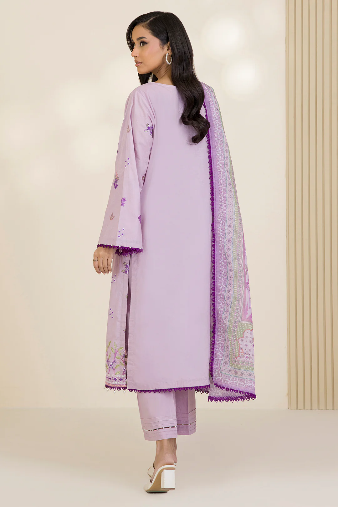 Embroidered Shirt Shalwar Dupatta - 0682 - Image 10