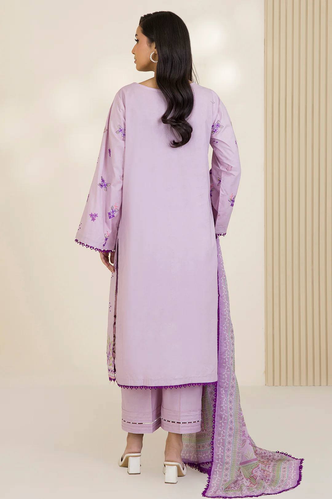 Embroidered Shirt Shalwar Dupatta - 0682 - Image 11