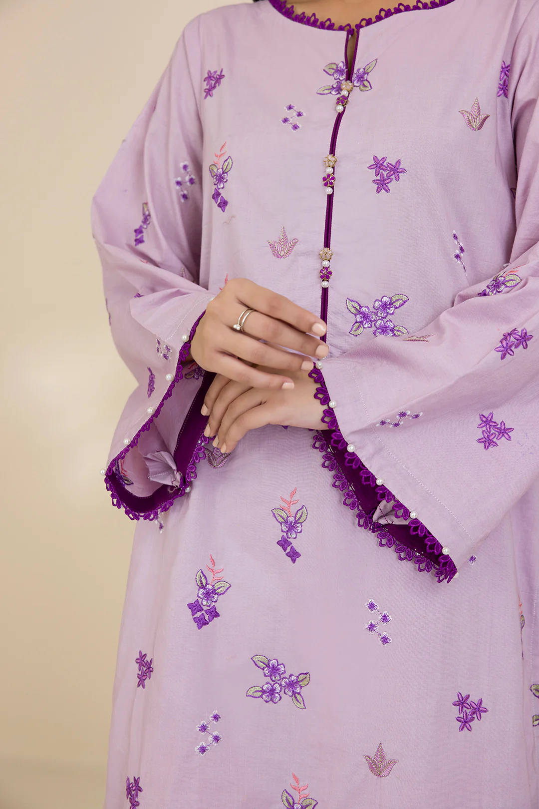 Embroidered Shirt Shalwar Dupatta - 0682 - Image 7